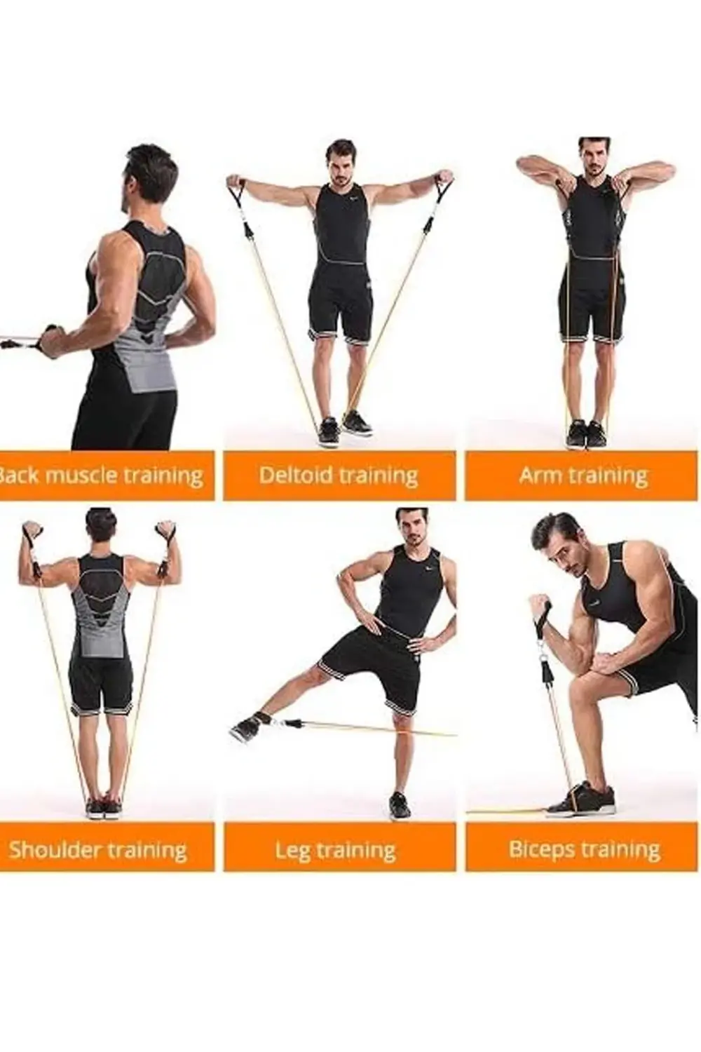 11 Pcs Direnç Lastiği Seti 68 Kg Güçte Direnç Kas Geliştirici Güç