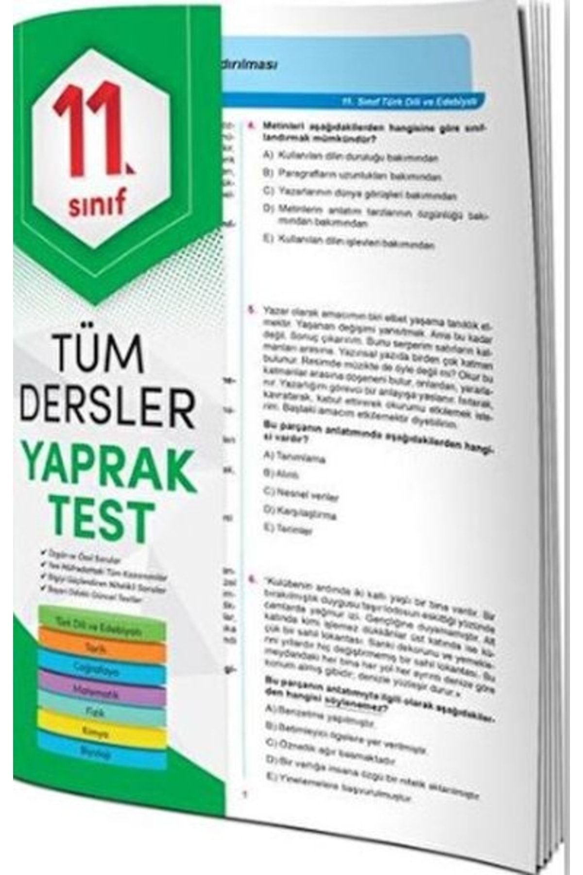 Timaş Yayinlari 11. Sinif Tüm Dersler Yaprak Test