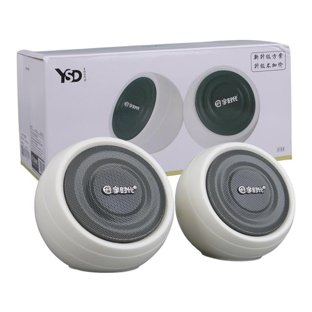 1+1 USB AUX Oval Multımedia Ses Sistemi Speaker - Hoparlör 2X3Wat