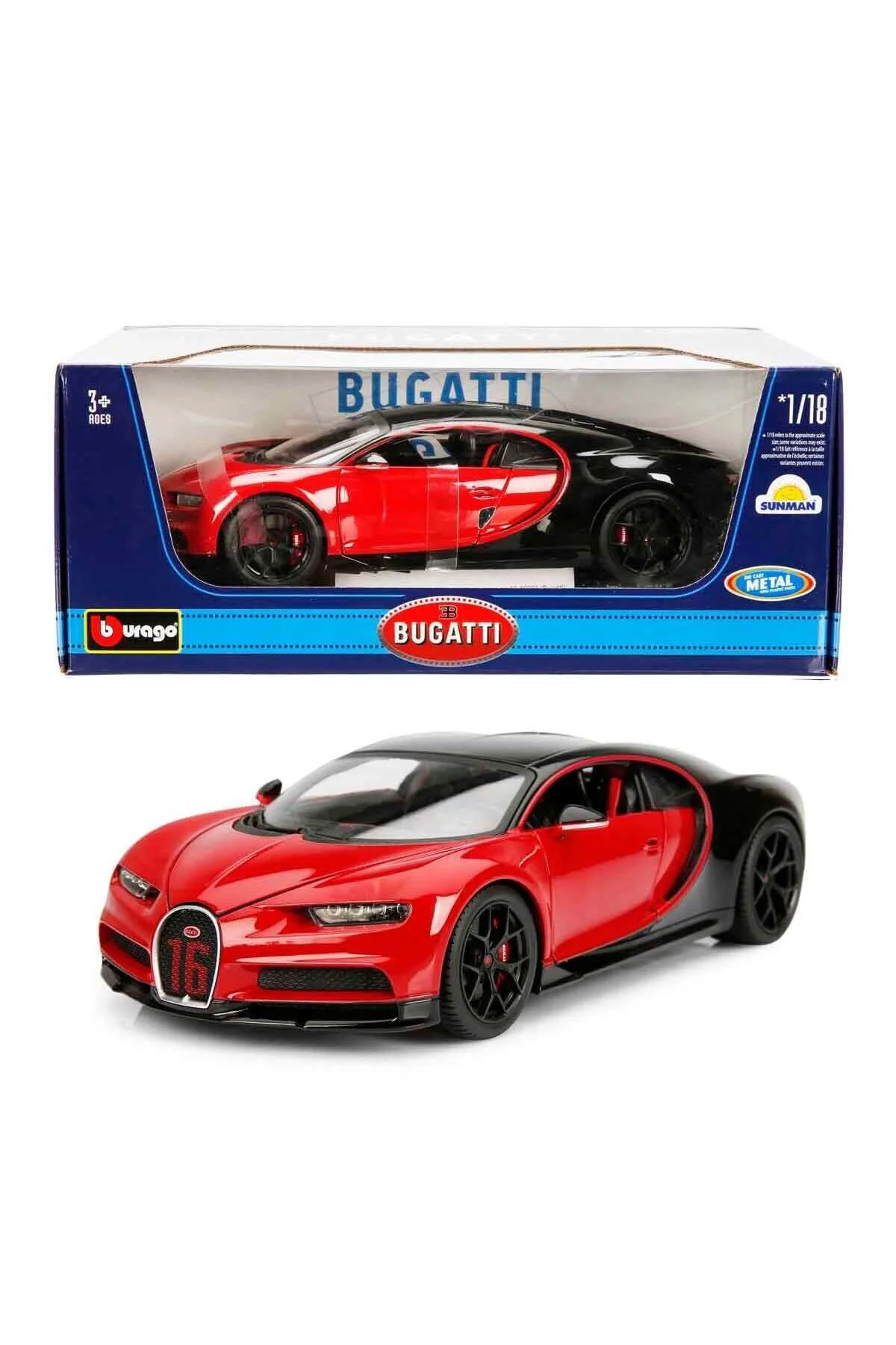 11044 Sun-Bur-1 18 A Bugatti Chiron Sport Krmz