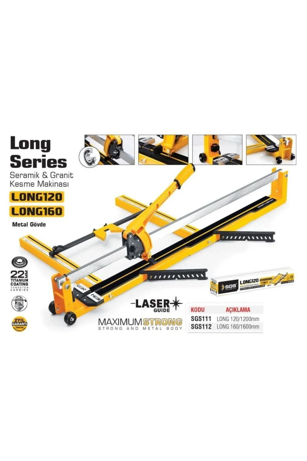 111 Lazerli Kesim Long120 Uzun Seramik Granit Fayans Kesme Makina
