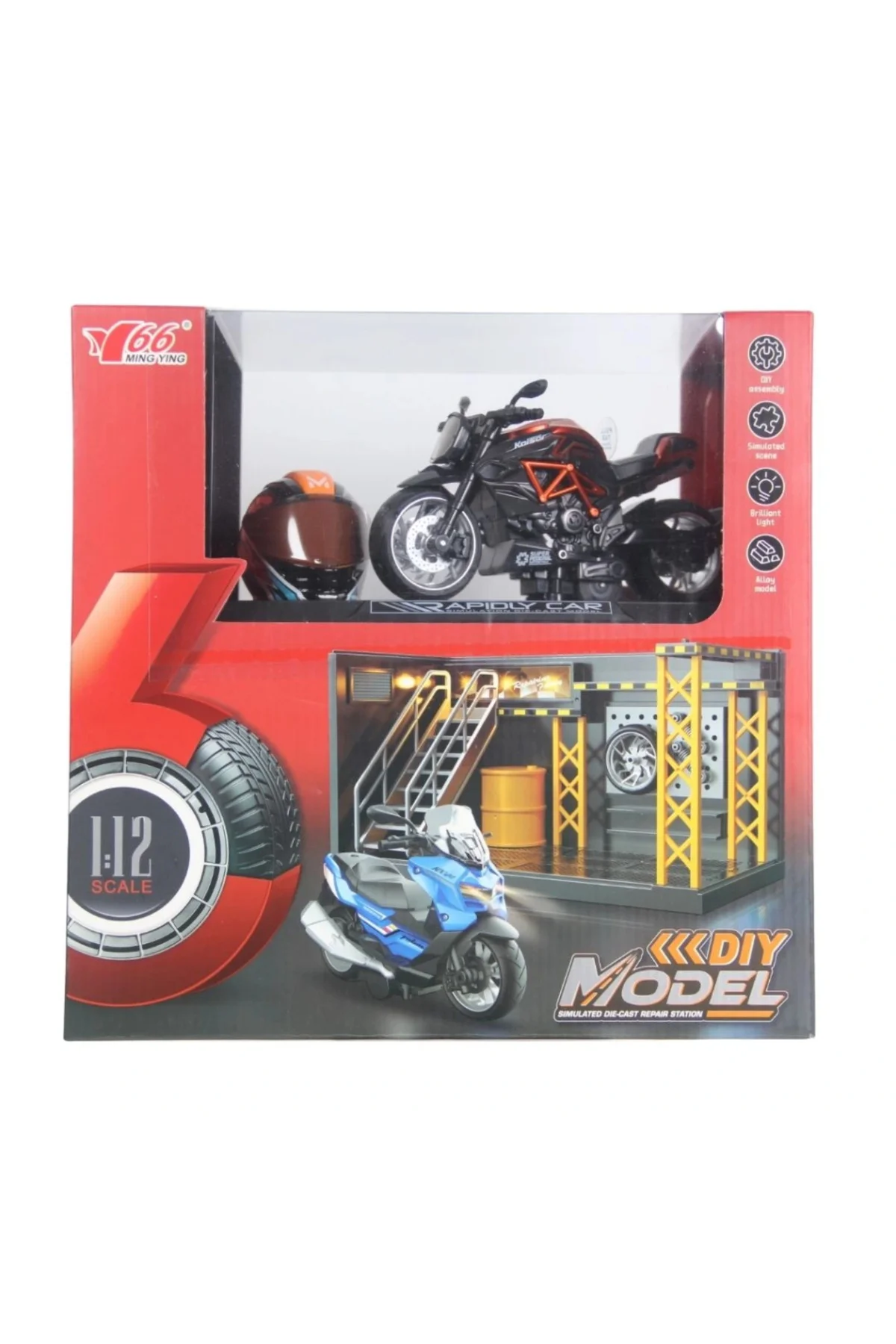 1/12 Motosiklet Gustav PB 3R Sesli ve Işıklı