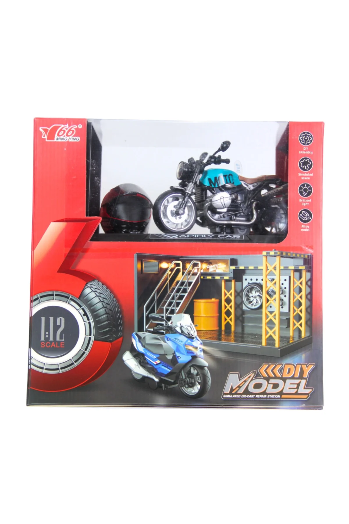 1/12 Motosiklet Latte PB 3R Sesli ve Işıklı