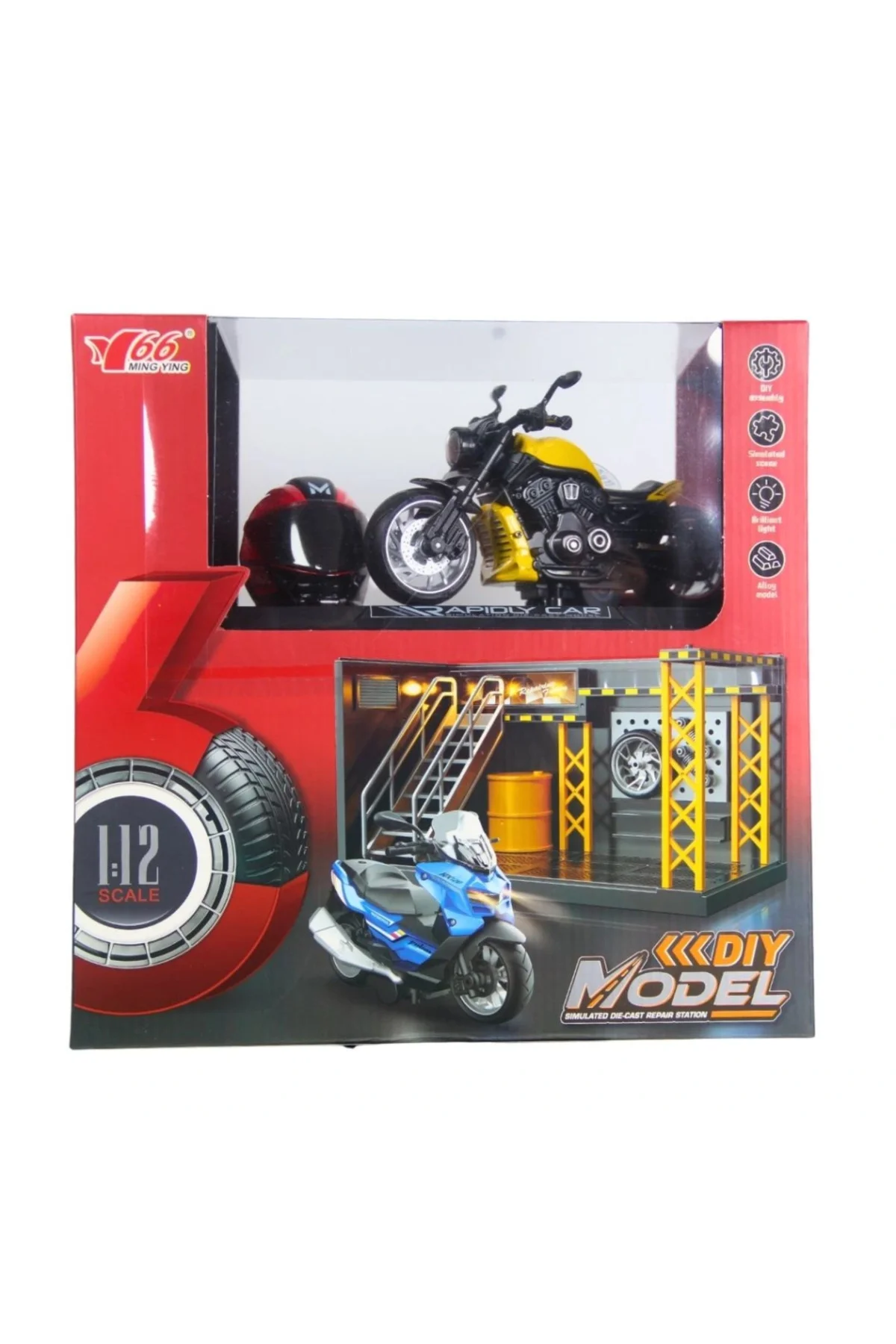 1/12 Motosiklet Wolverine PB 3R Sesli ve Işıklı