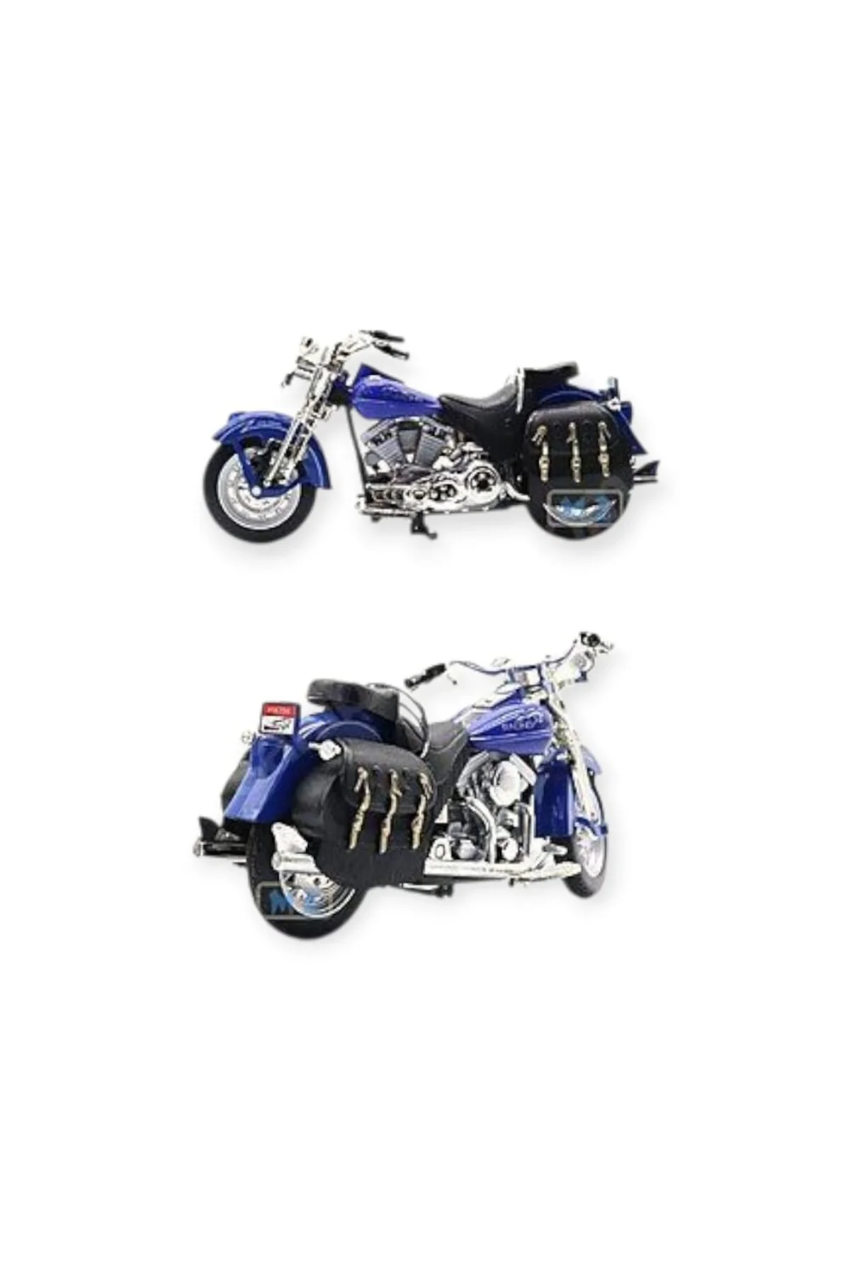 1:12 Ölçekli Model Motosiklet - Classic - HX796 - Mavi (Lisinya) 