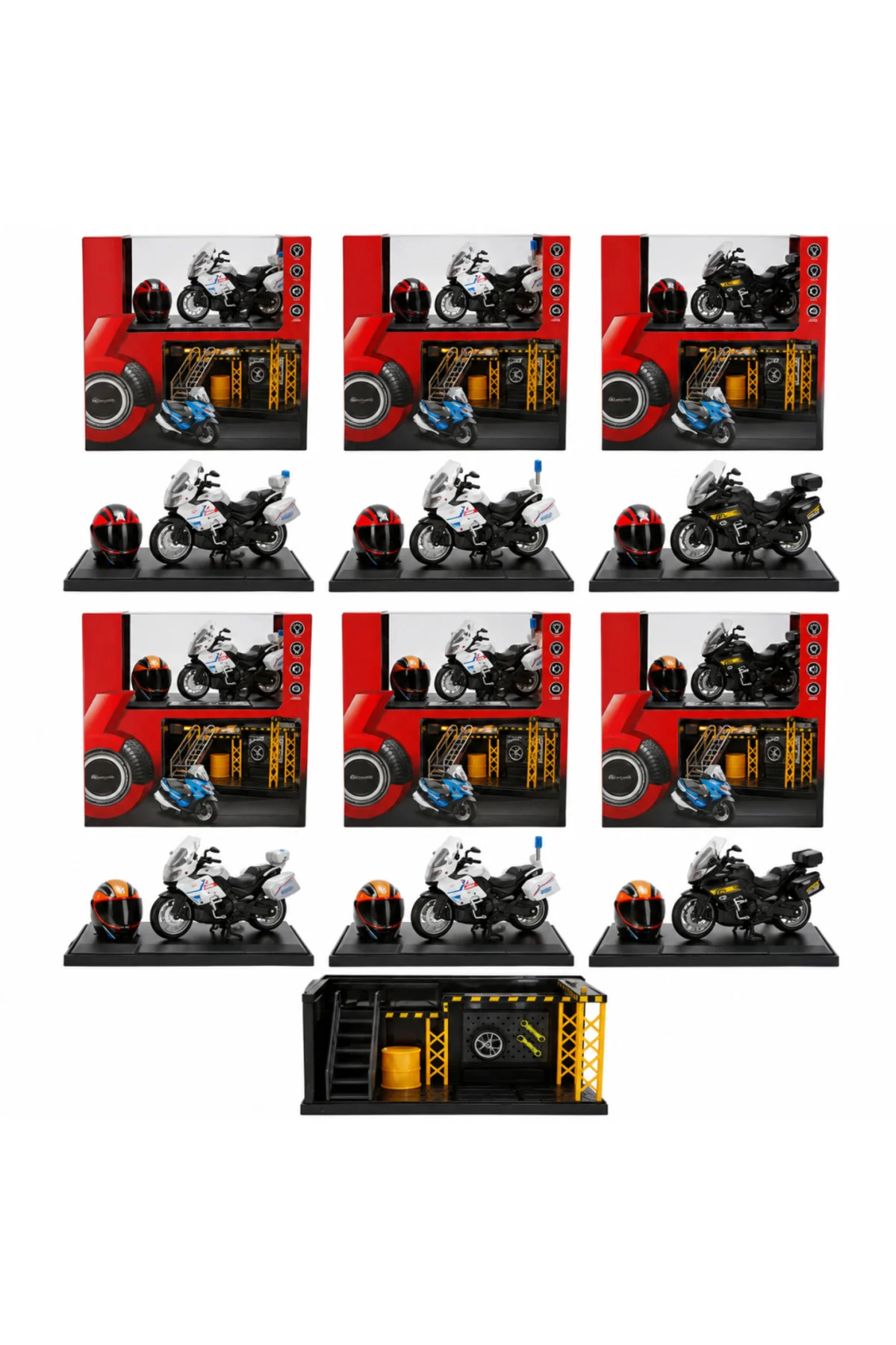 1:12 Sesli ve Işıklı Benelli Polis Die Cast Çek Bırak Motosiklet ve Tamir Atölyesi Seti adet fiyatıd 1:12 Sesli ve Işıklı Benelli Polis Die Cast Çek Bırak Motosiklet ve Tamir Atölyesi Seti adet fiyatıd - Görsel 2