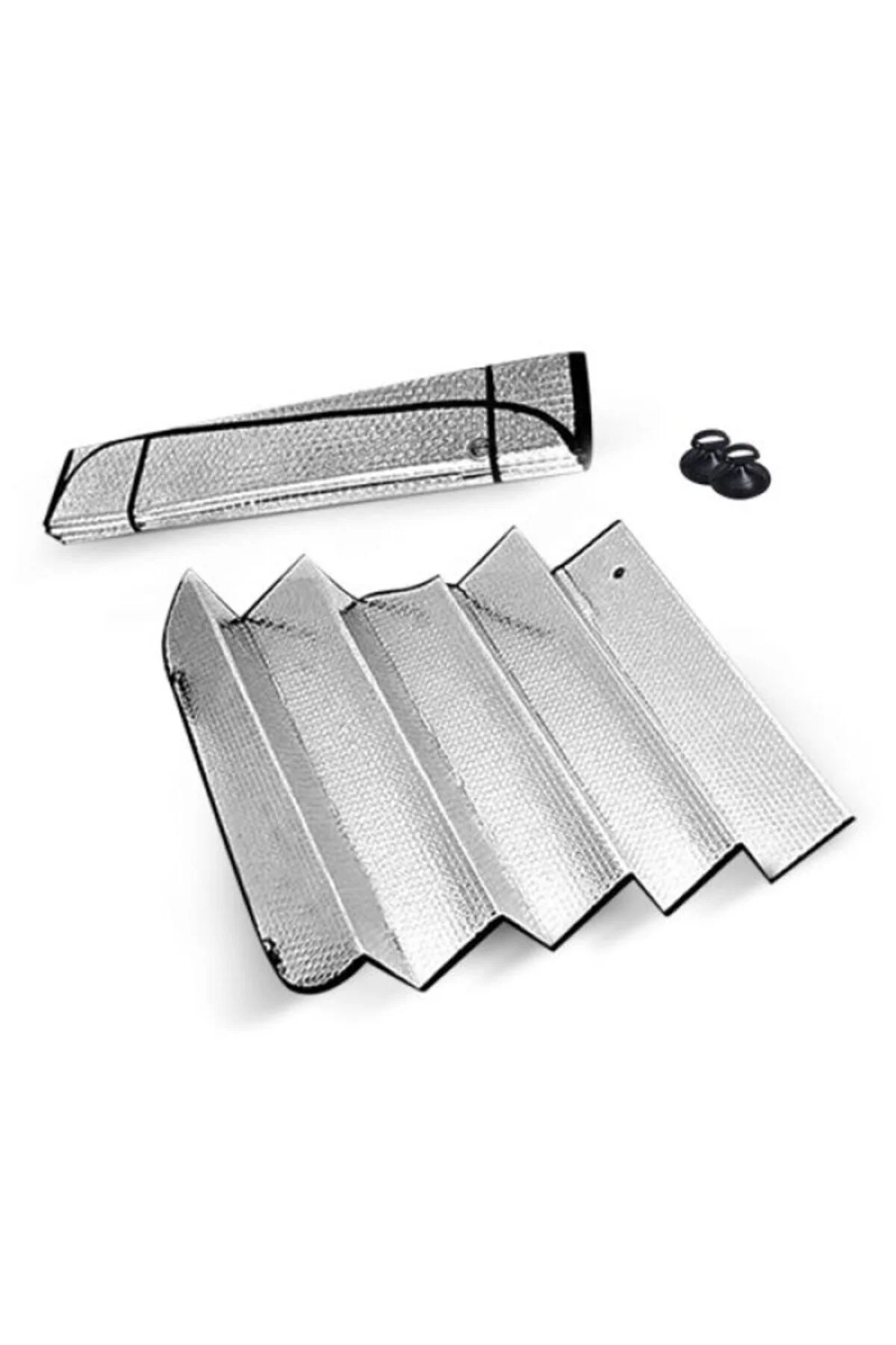 11249 Oto Ön Cam Güneşlik | Vantuzlu Katlanır Koruyucu Perde | 13