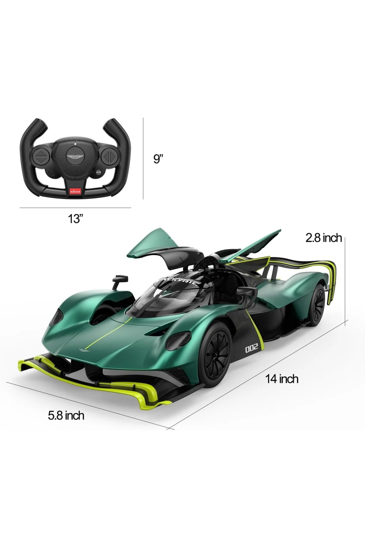 1:14 Aston Martin Valkyrie AMR Pro Işıklı Uzaktan Kumandalı Araba