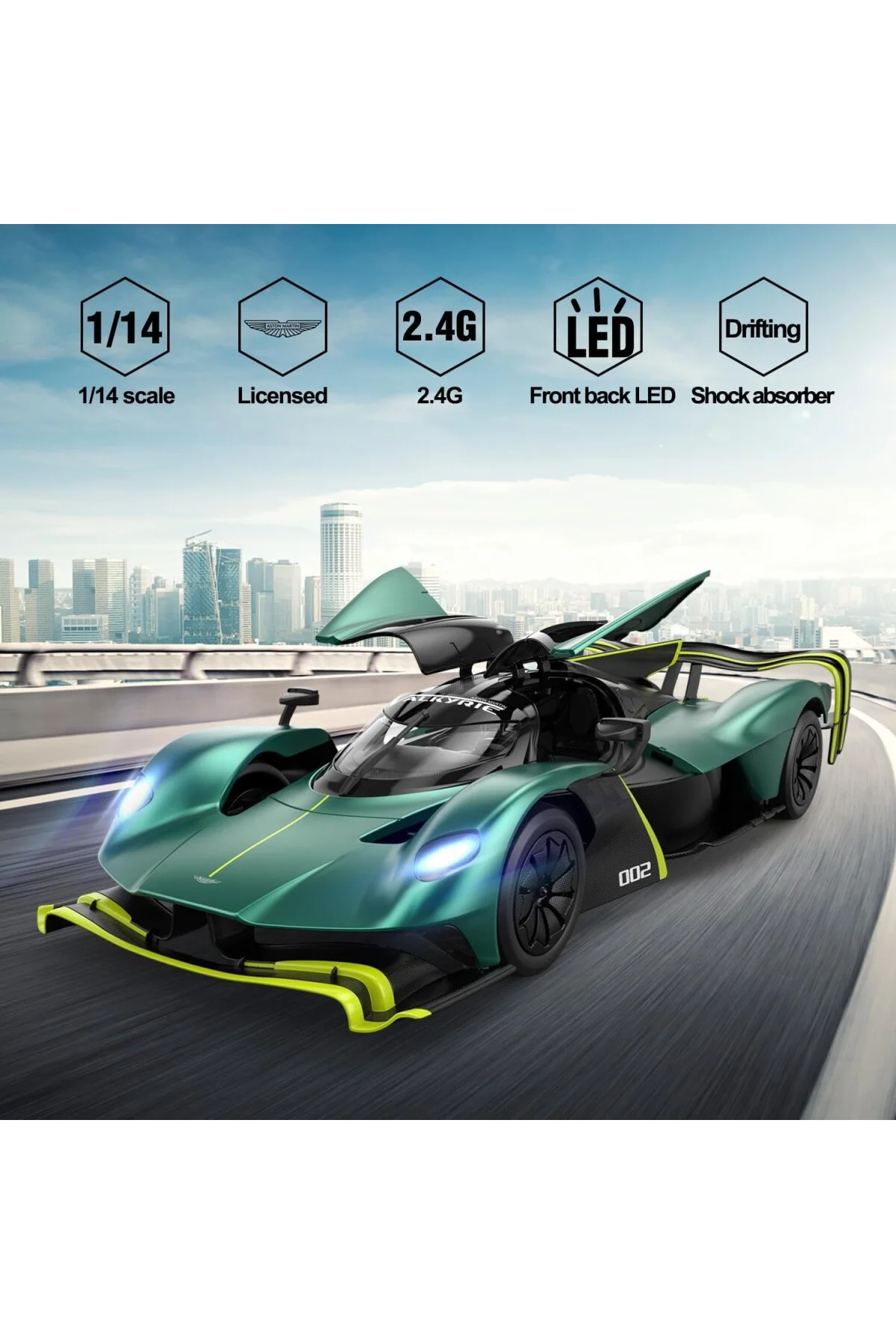 1:14 Aston Martin Valkyrie AMR Pro Işıklı Uzaktan Kumandalı Araba