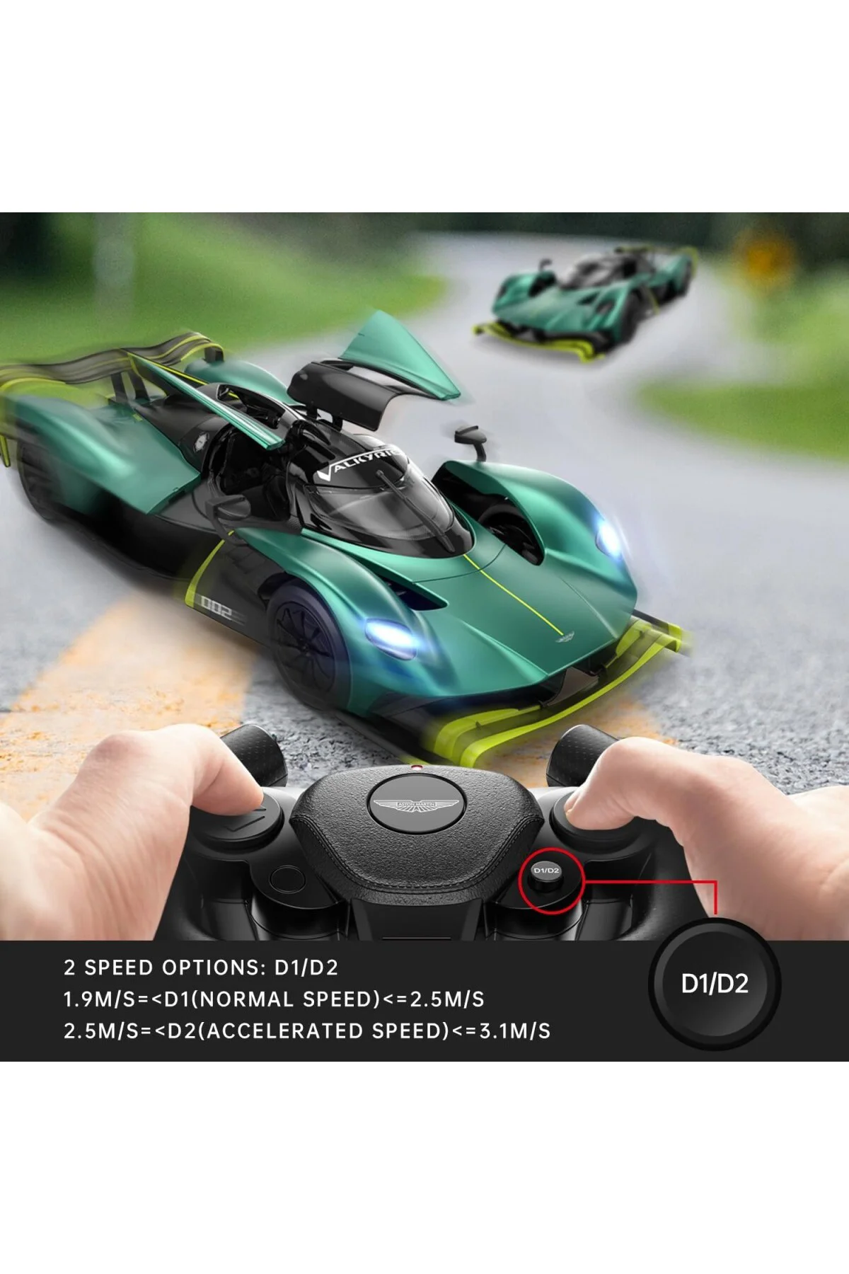 1:14 Aston Martin Valkyrie AMR Pro Işıklı Uzaktan Kumandalı Araba