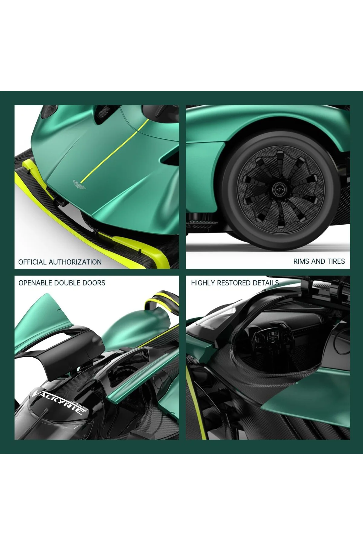 1:14 Aston Martin Valkyrie AMR Pro Işıklı Uzaktan Kumandalı Araba