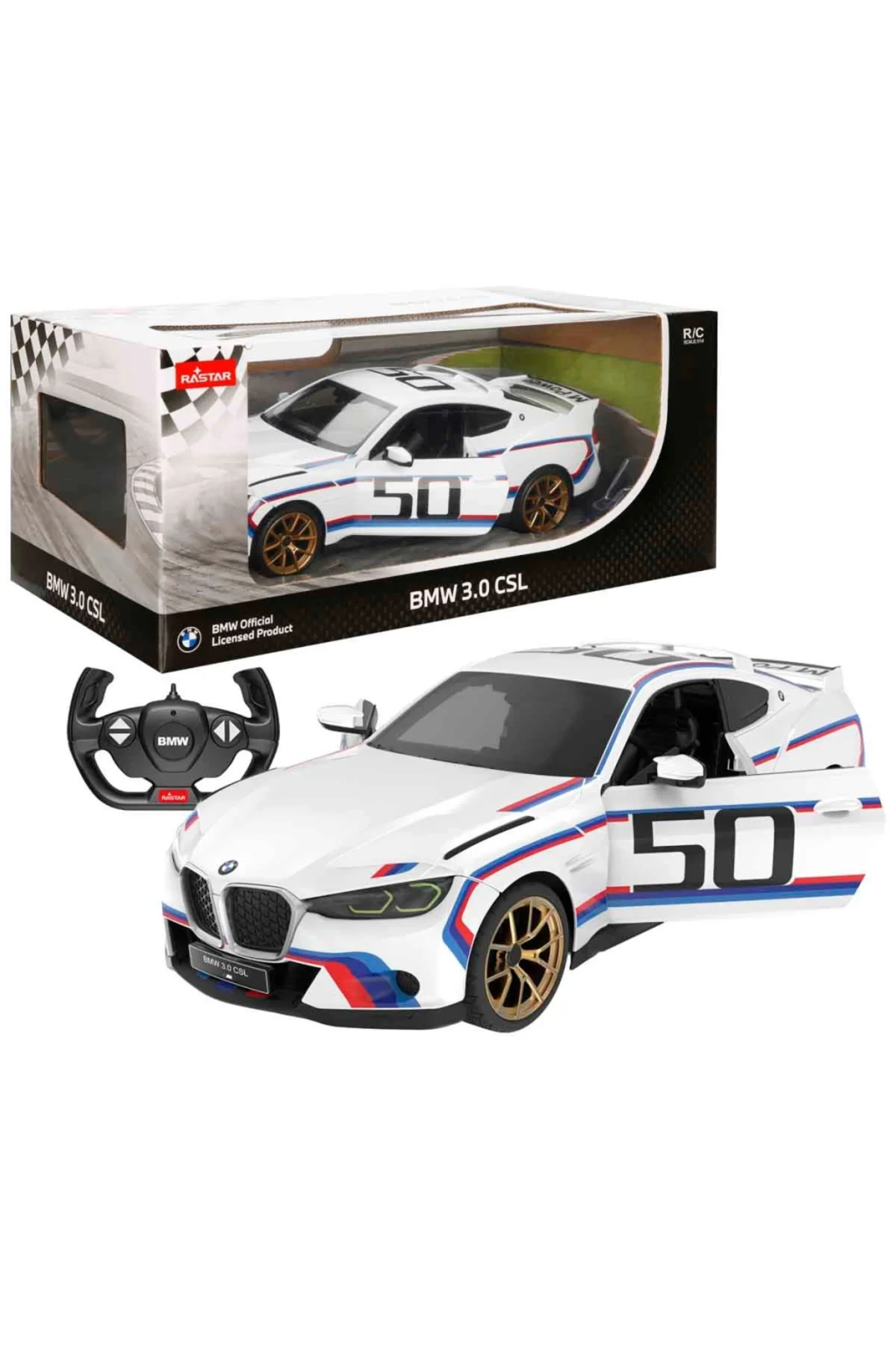 1/14 F/F BMW 3.0 CSL 2.4GHZ Işıklı Uzaktan Kumandalı Araba