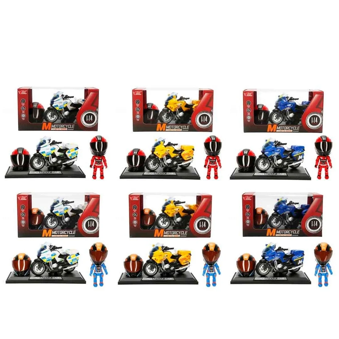 1:14 Sesli ve Işıklı BMW Die Cast Çek Bırak Motosiklet