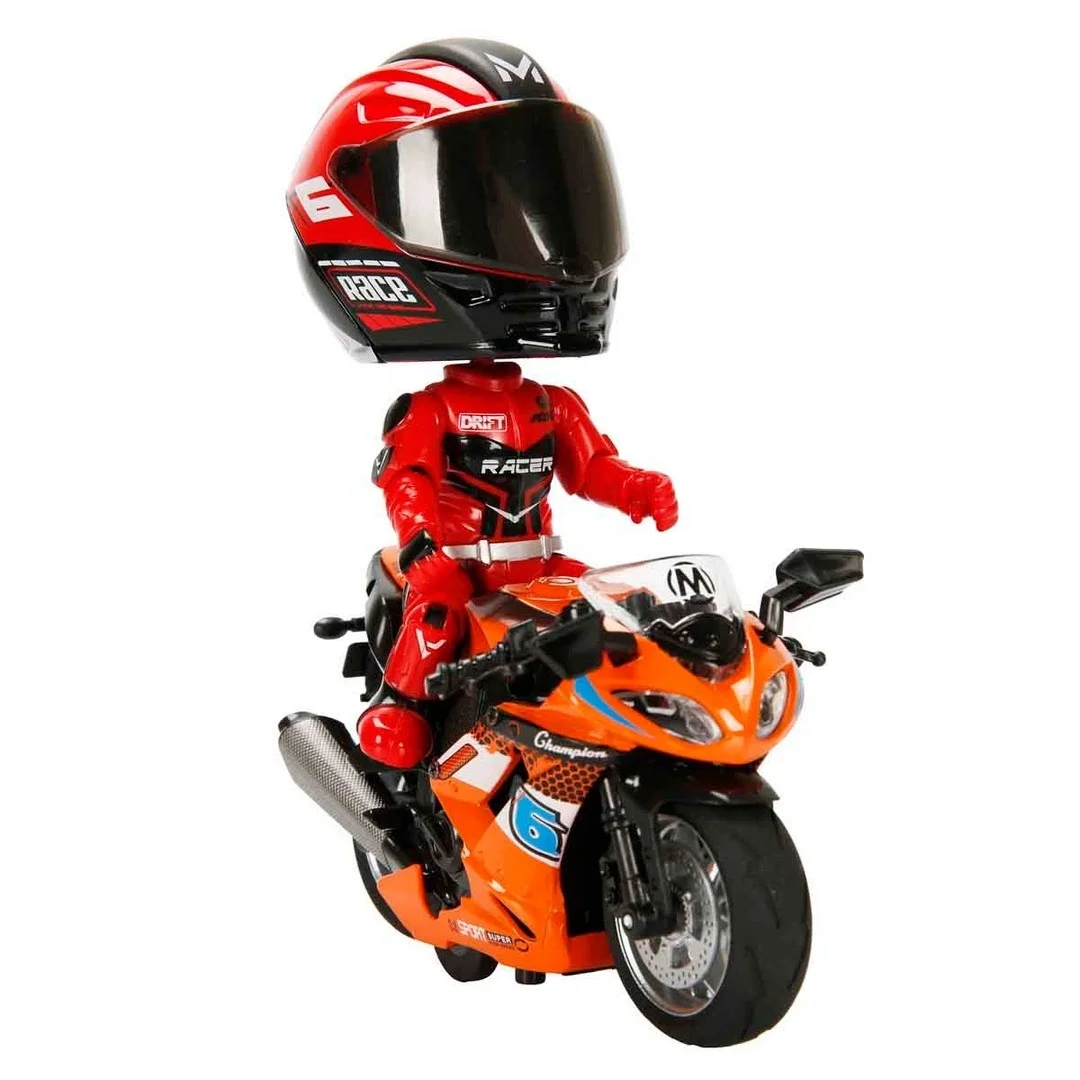 1:14 Sesli ve Işıklı Die Cast Çek Bırak Yarış Motosikleti S00005831 - 1 Adet Stokta Olan Gönderilir