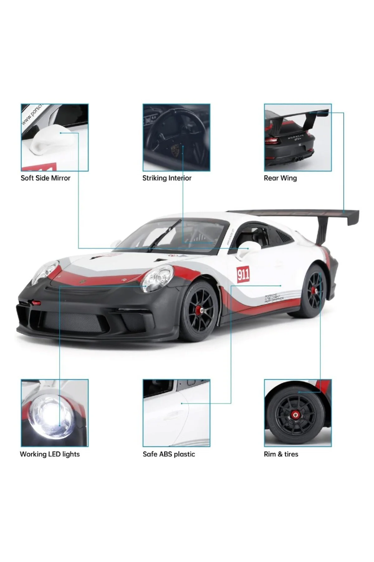 1:14 Uzaktan Kumandalı Araba Porsche 911 Gt3 Cup 2.4 Ghz