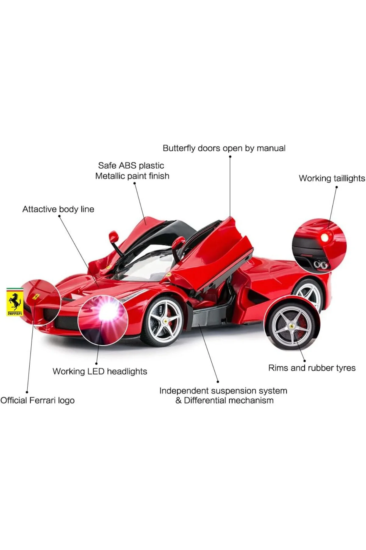 1:14 Uzaktan Kumandalı Araba Ferrari La Ferrari Man Kapı Açılan 2