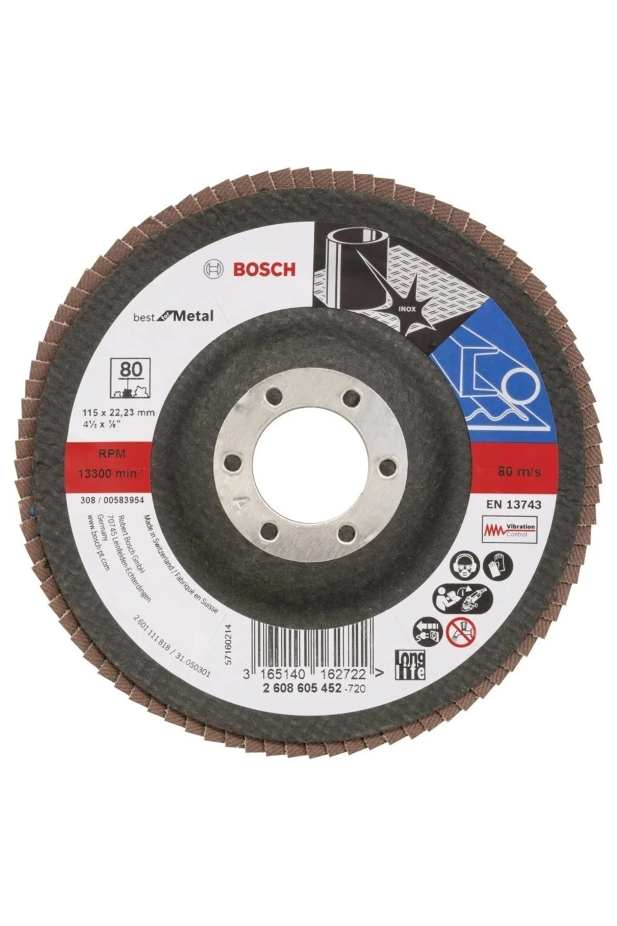 115 mm 80 K Best For Metal Flap Zımpara Diski - 2608605452