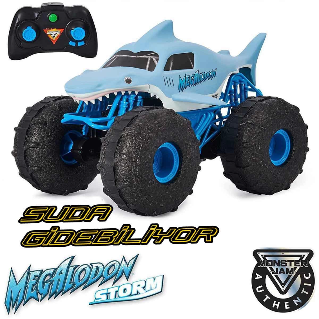 1:15 Monster Jam Megalodon Storm Kumandalı Amfibi Araç 1:15 Monster Jam Megalodon Storm Kumandalı Amfibi Araç