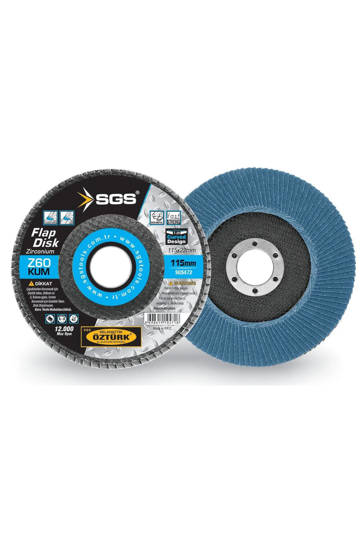 115mm Flap Disk 80 Kum ( Zirconium ) SGS473 (1 Adet) Fiyatı, Yorumları ve Özellikleri