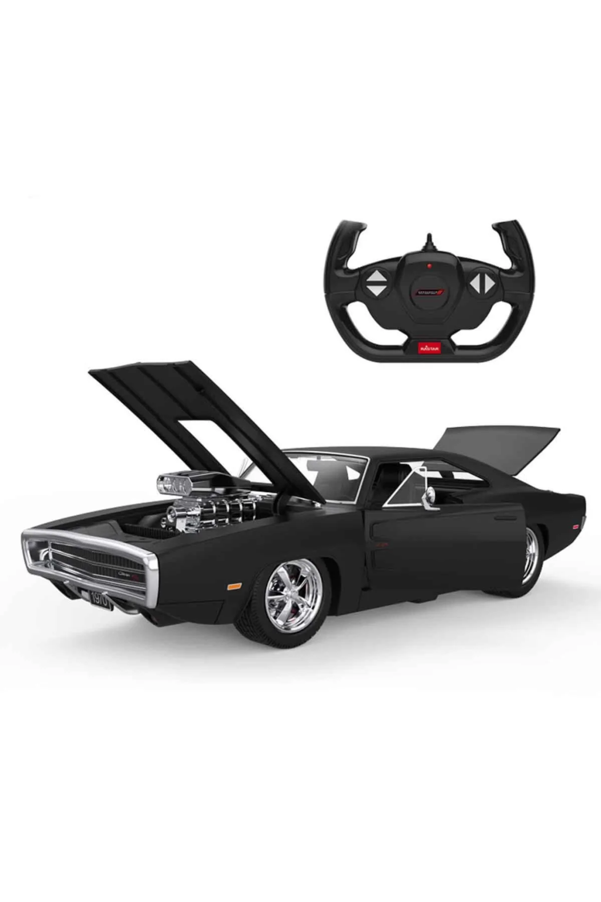 1:16 1970 Dodge Charger R/T Sesli ve Işıklı Uzaktan Kumandalı Araba