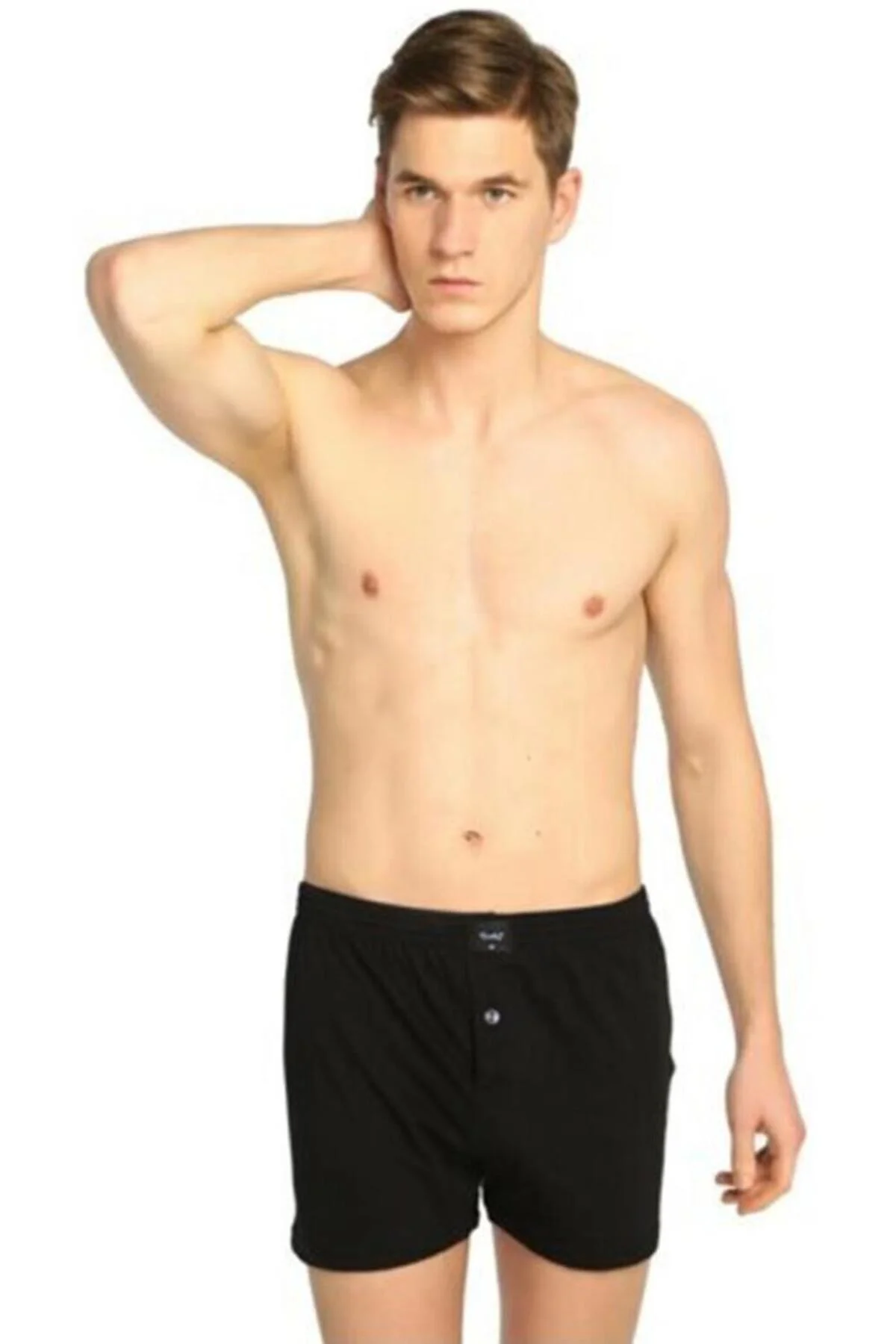 117 Erkek Penye Düz Boxer (6 lı)
