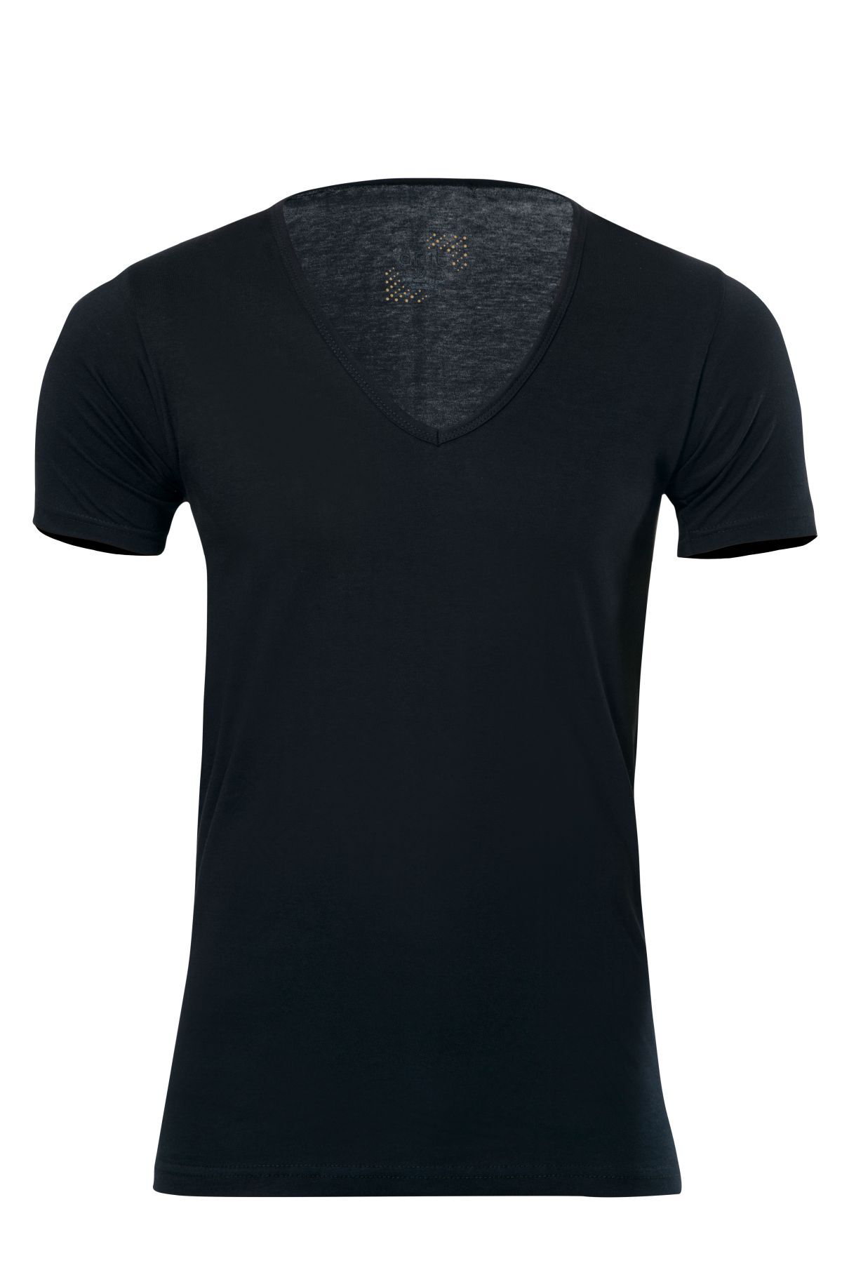 1173 Siyah 3 Adet Penye V Yaka Kısa Kol Erkek Fanila