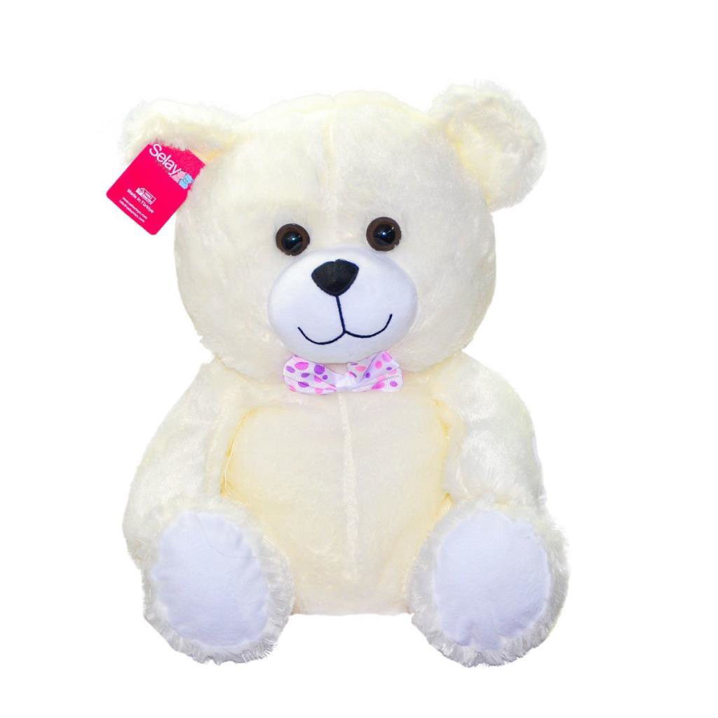 1178 Oturan Peluş Ayı 37 cm Ekru -Selay 1178 Oturan Peluş Ayı 37 cm Ekru -Selay