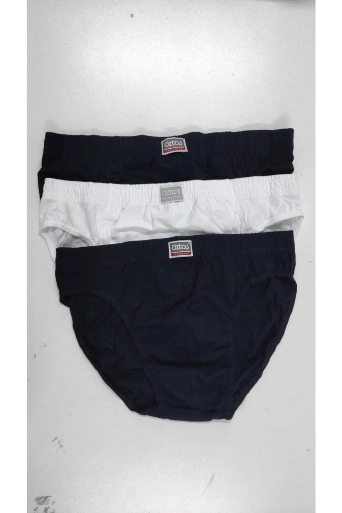 1199-f Erkek 3'lü Slip Siyah Beyaz