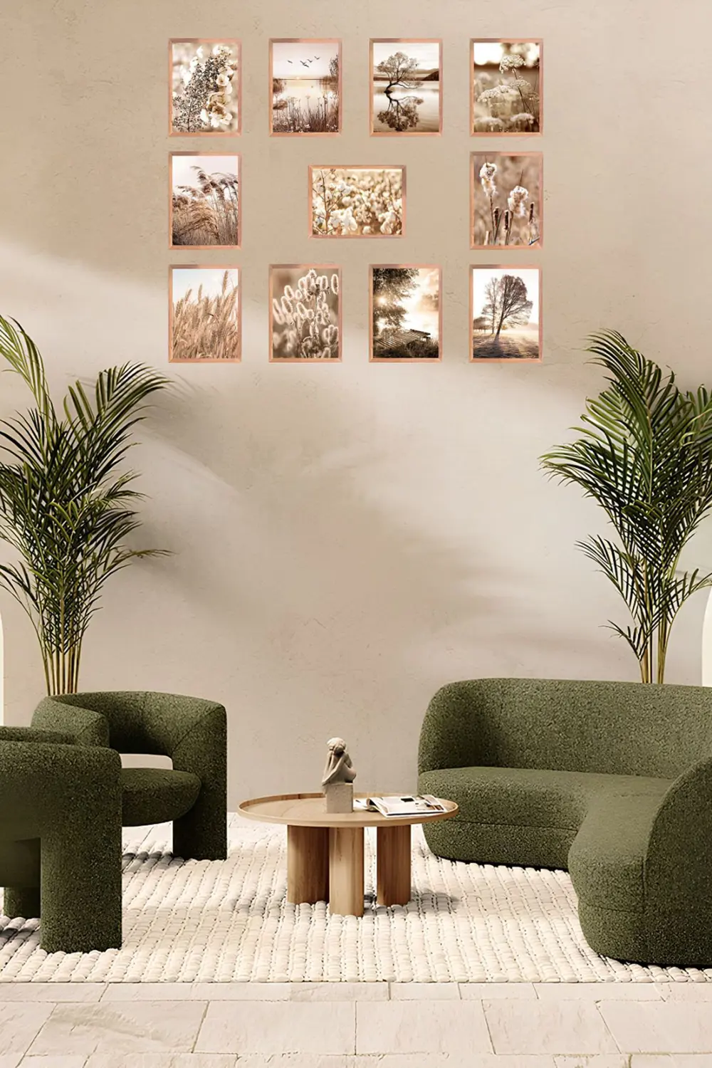 11'parça Çerçeve Görünümlü Modern Mdf Tablo Seti- Ev Dekorasyonu