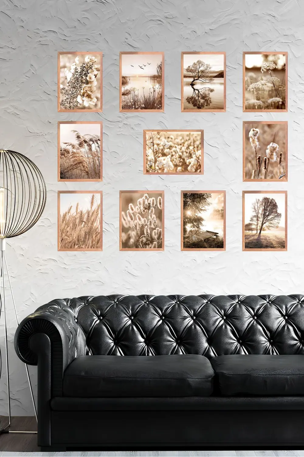 11'parça Çerçeve Görünümlü Modern Mdf Tablo Seti- Ev Dekorasyonu