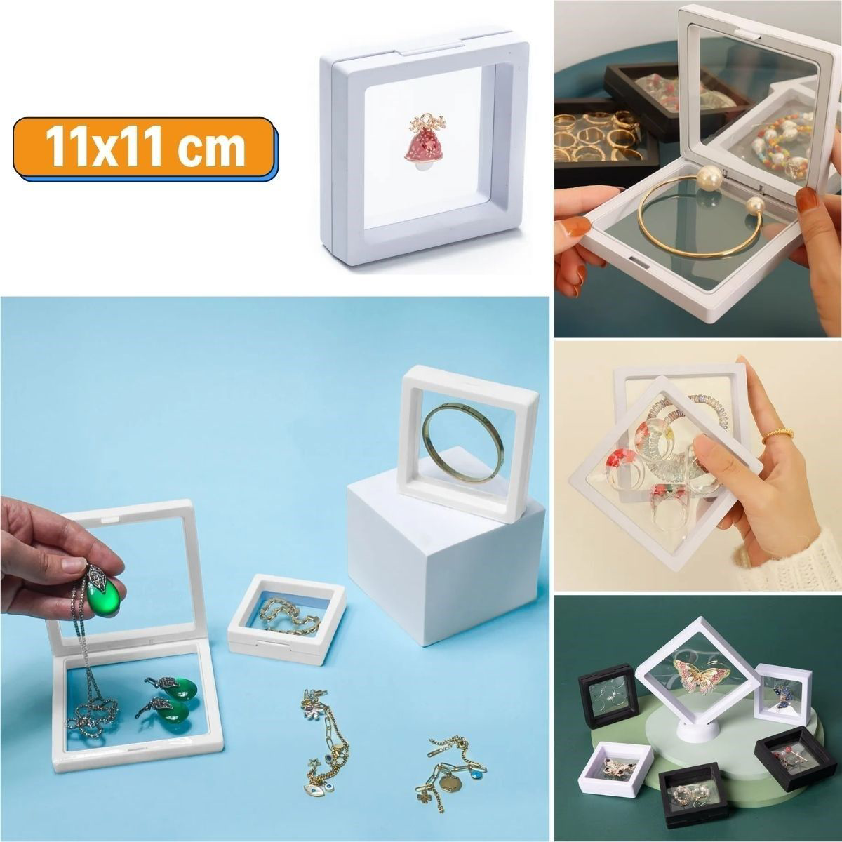11x11cm Standlı 3D Takı Ziynet Hatıra Koleksiyon Saklama Kutusu Ş