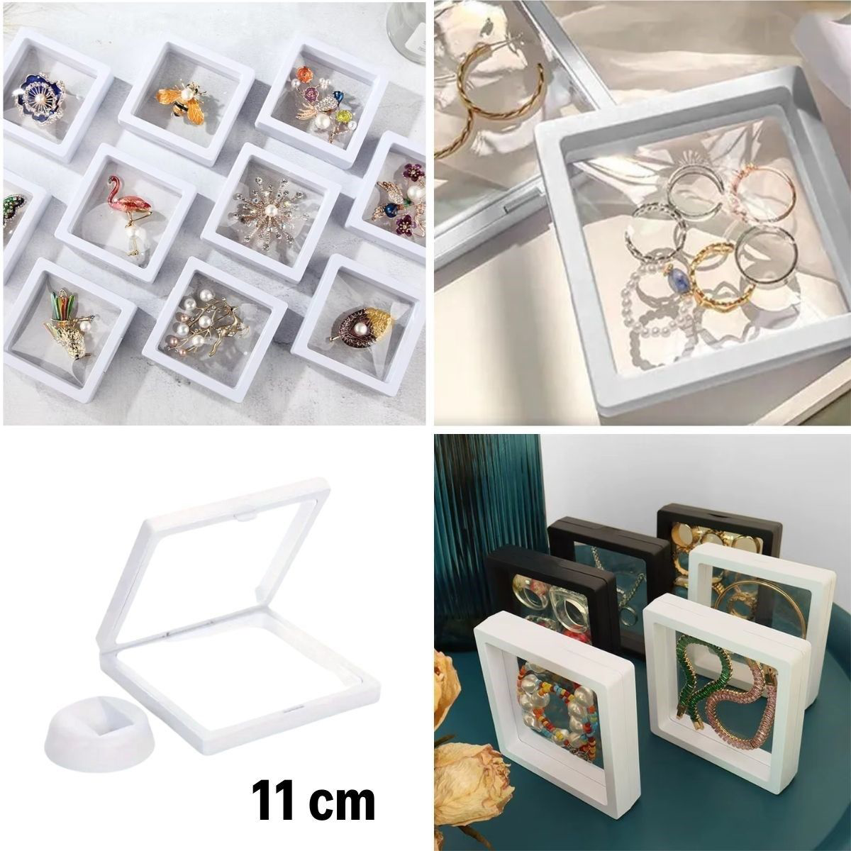 11x11cm Standlı 3D Takı Ziynet Hatıra Koleksiyon Saklama Kutusu Ş