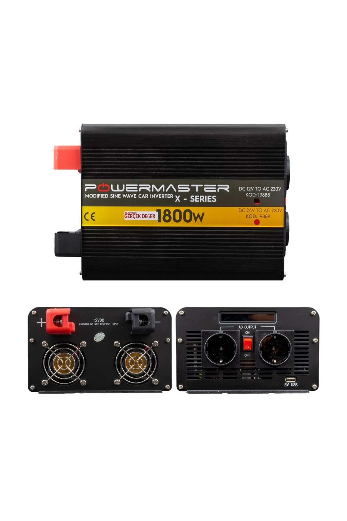 12-220V 12 Volt 1800 Watt Modified Sinus İnverter PWR1800-12 Fiyatı, Yorumları ve Özellikleri
