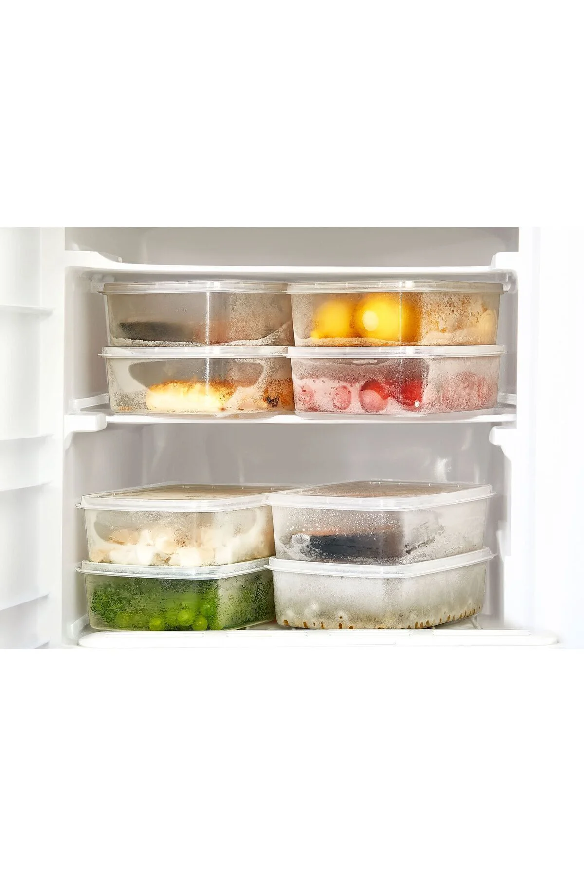 12 Adet 1350 ml Buzluk Ve Mikrodalga Saklama Kabı, Derin Donduruc