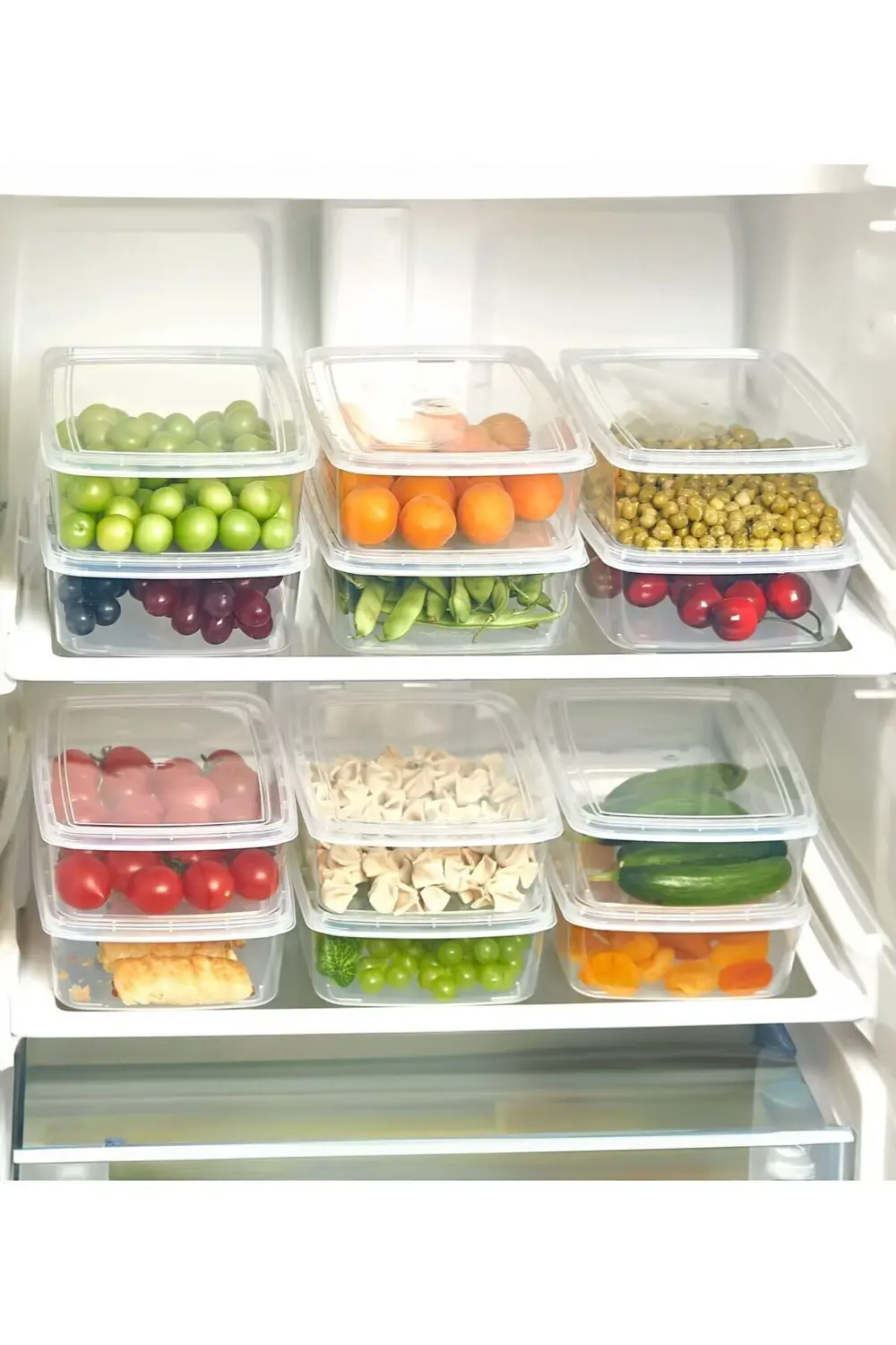 12 Adet 1350 ml Buzluk Ve Mikrodalga Saklama Kabı, Derin Donduruc