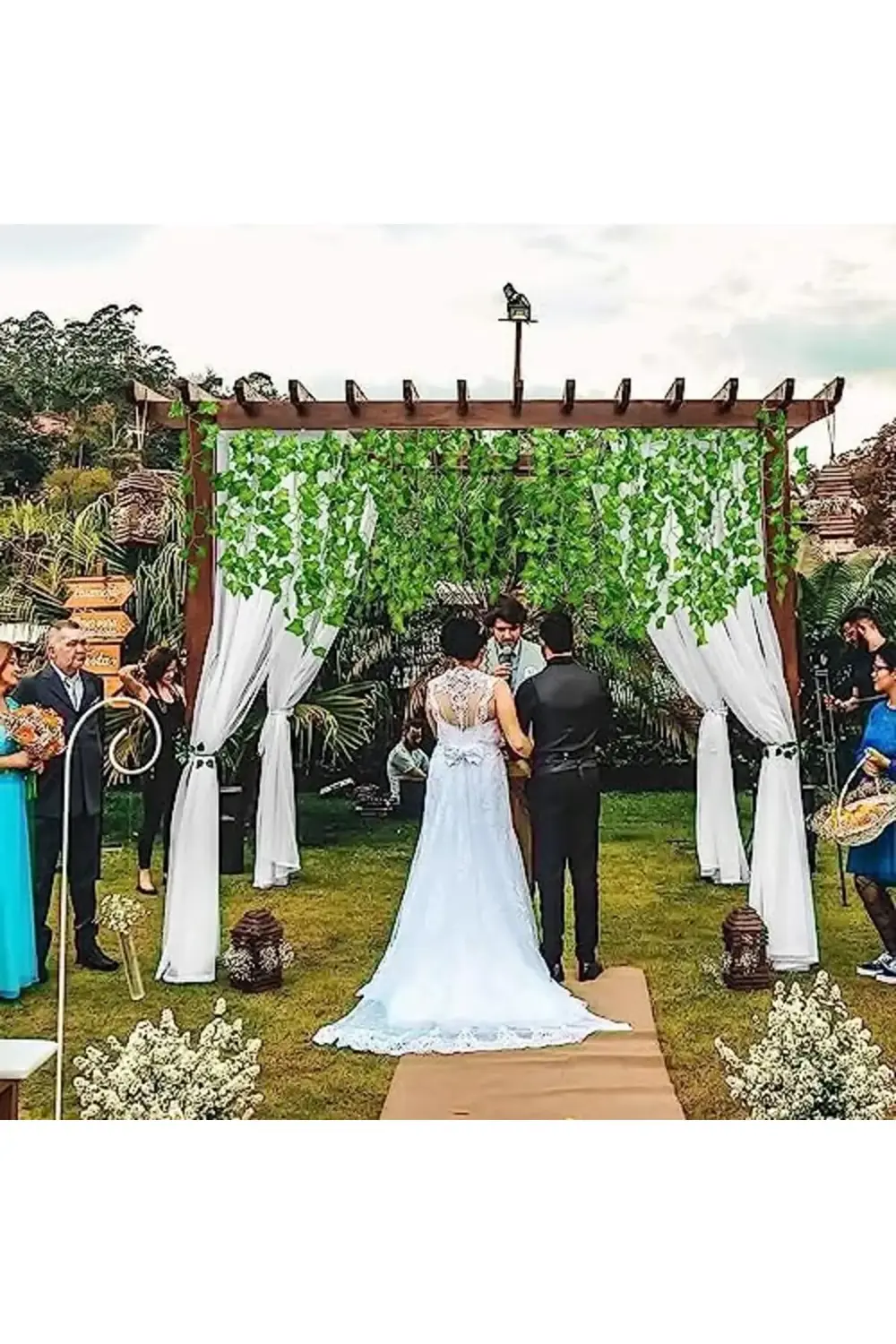 12 Adet 240 cm Yapay Sarmaşık Yaprak – Görünümlü Dekoratif Bitki,