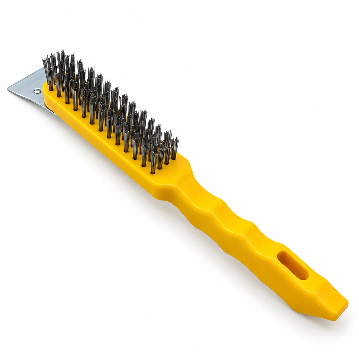12 Adet 2IN1 Çelik Tel Fırça - Metal Kazıma Spatula 270MM 12 Adet 2IN1 Çelik Tel Fırça - Metal Kazıma Spatula 270MM