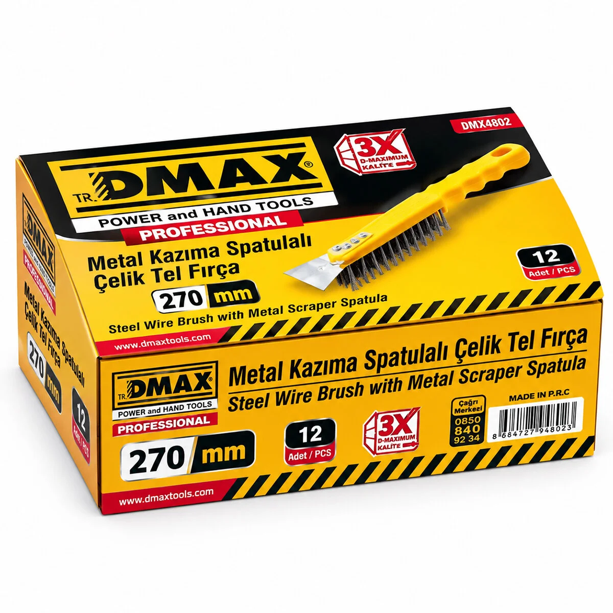 12 Adet 2IN1 Çelik Tel Fırça - Metal Kazıma Spatula 270MM 12 Adet 2IN1 Çelik Tel Fırça - Metal Kazıma Spatula 270MM