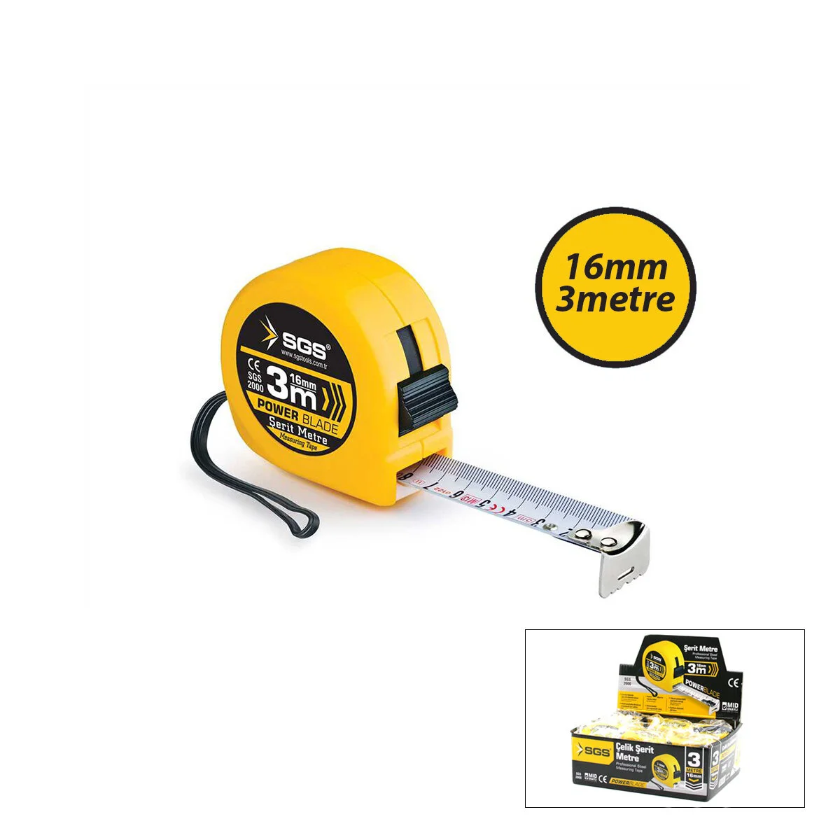 12 Adet 3mt X 16mt Stoplu Şerit Metre 5224 Diğer