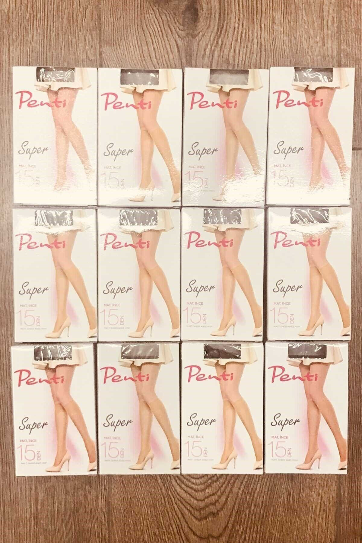 12 Adet Açık Ten Rengi Süper Pantolon Çorabı