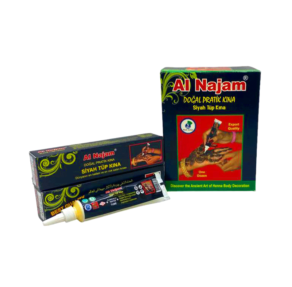 12 ADET AL NAJAM SİYAH TÜP KINA 30GR (4741)