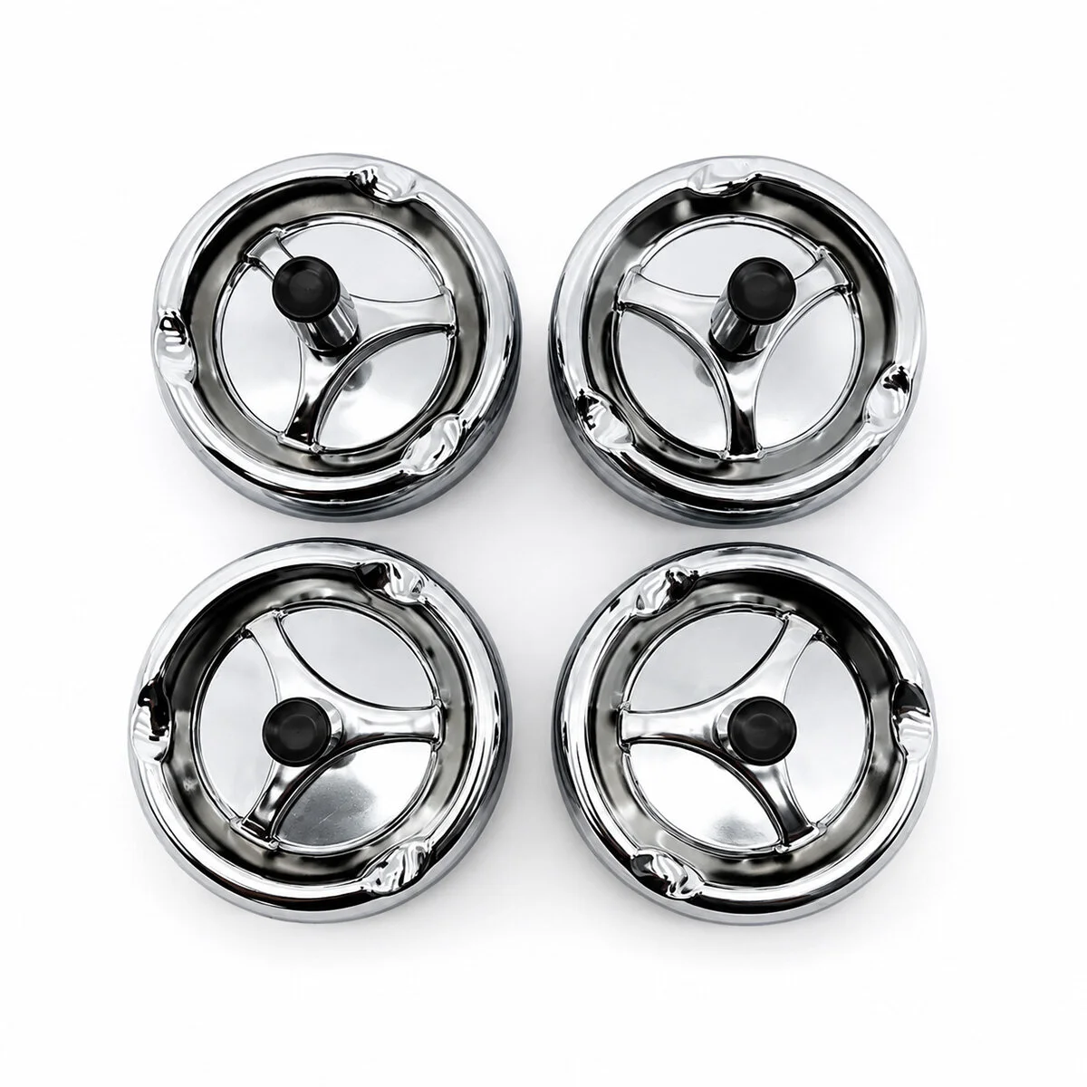 12 Adet Ashtray Yuvarlak - Basmalı Metal Küllük 12 Adet Ashtray Yuvarlak - Basmalı Metal Küllük