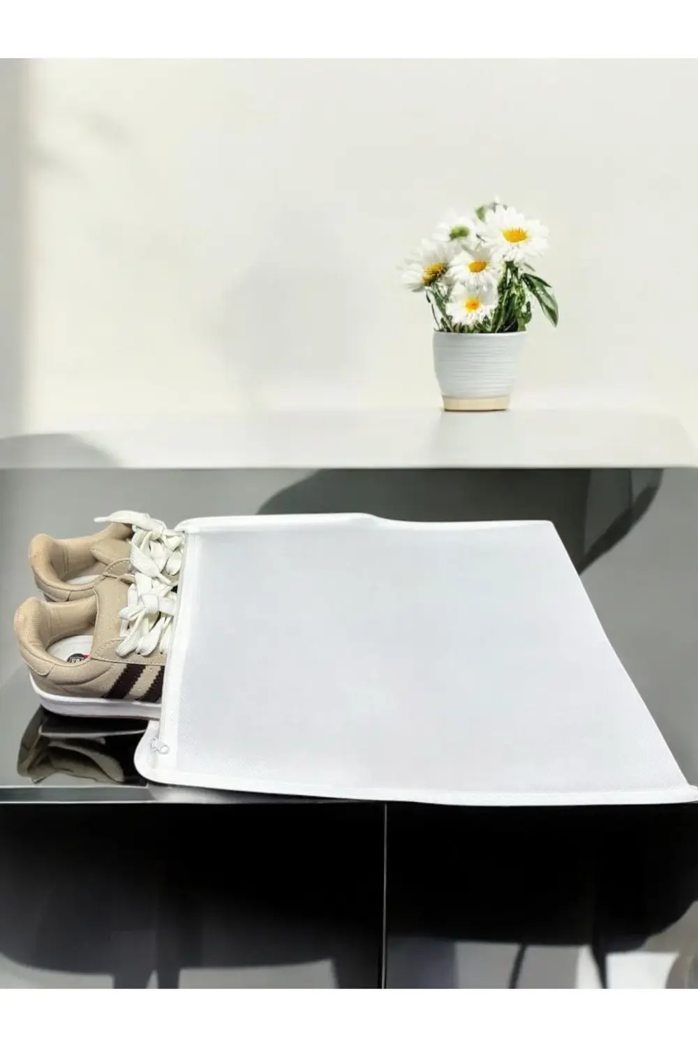 12 Adet Beyaz Ayakkabı Saklama Çantası Seyahat Hurcu Çok Amaçlı F