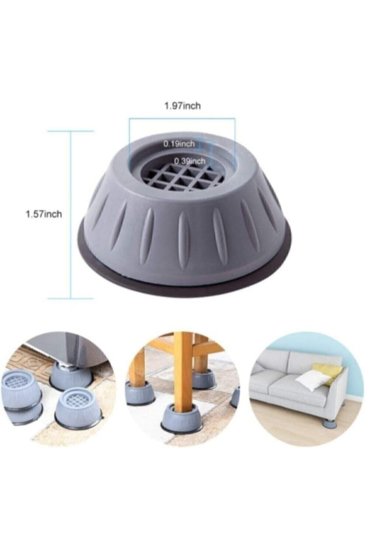 12 Adet Çamaşır Makinesi ve Buzdolabı Titreşim Önleyici Ayak Stop