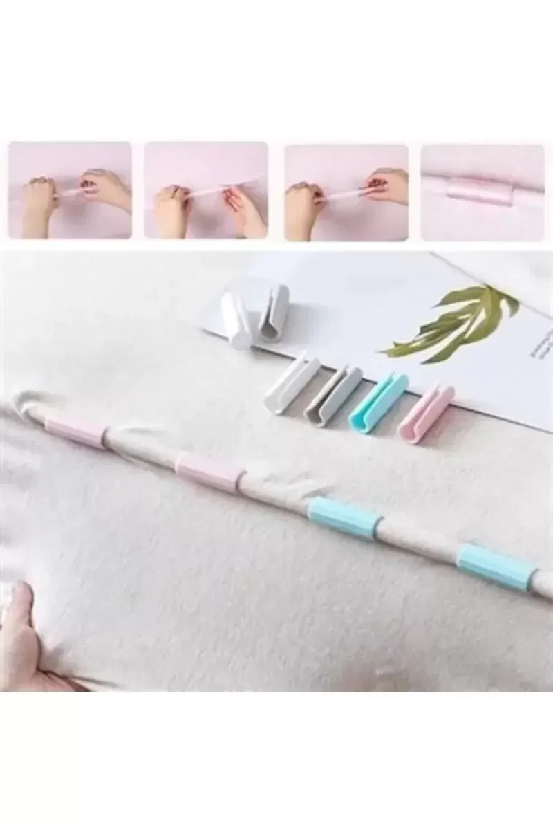 12 Adet Çok Amaçlı Çarşaf Tutucu, Sabitleyici, Kaydırmaz Nevresim