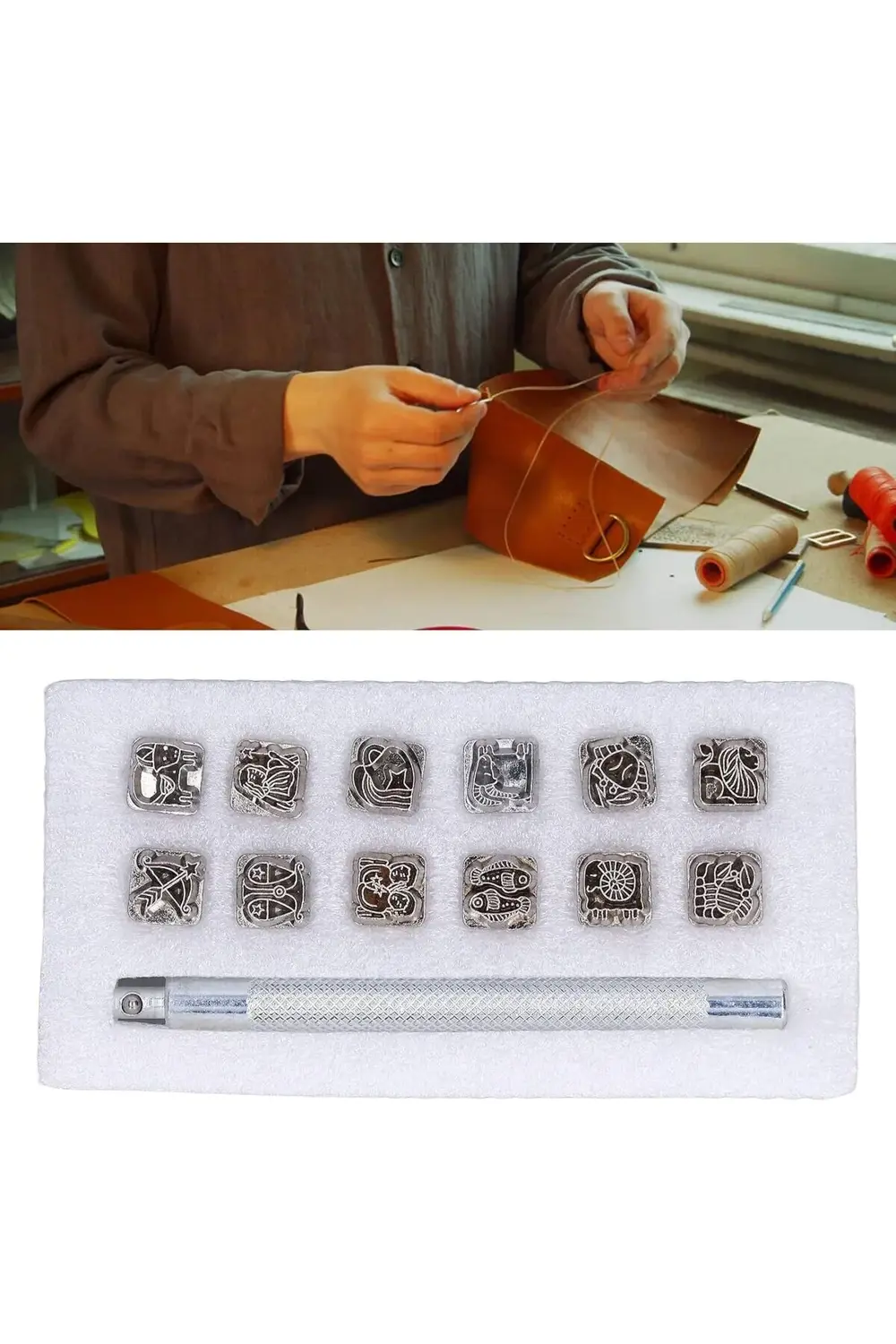 Tuhafiyecimiz 12 Adet Çok Şekilli Deri Damgalama Seti, Deri Sanat El Sanatları Tuhafiyecimiz 12 Adet Çok Şekilli Deri Damgalama Seti, Deri Sanat El Sanatları