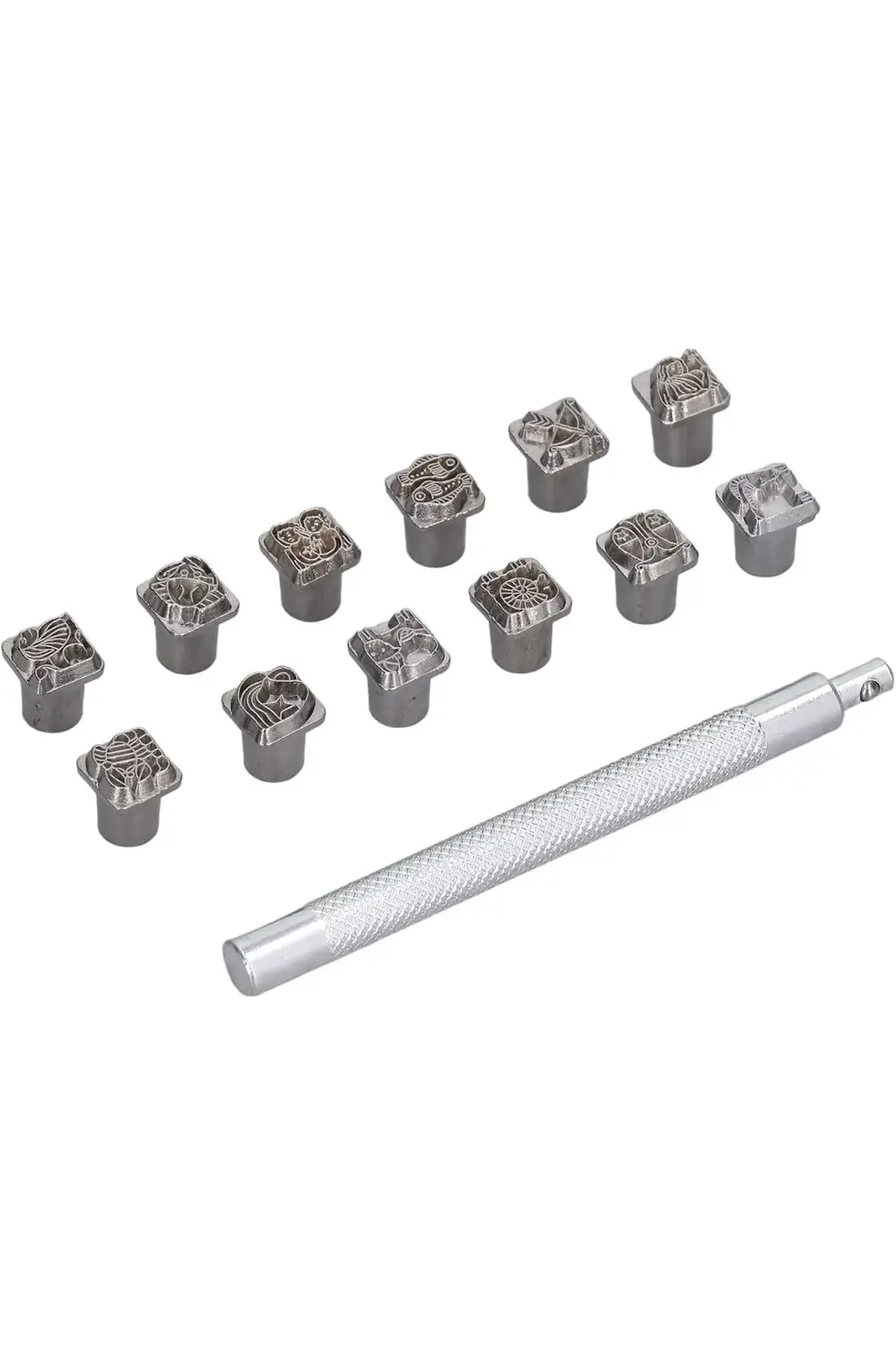 Tuhafiyecimiz 12 Adet Çok Şekilli Deri Damgalama Seti, Deri Sanat El Sanatları Tuhafiyecimiz 12 Adet Çok Şekilli Deri Damgalama Seti, Deri Sanat El Sanatları