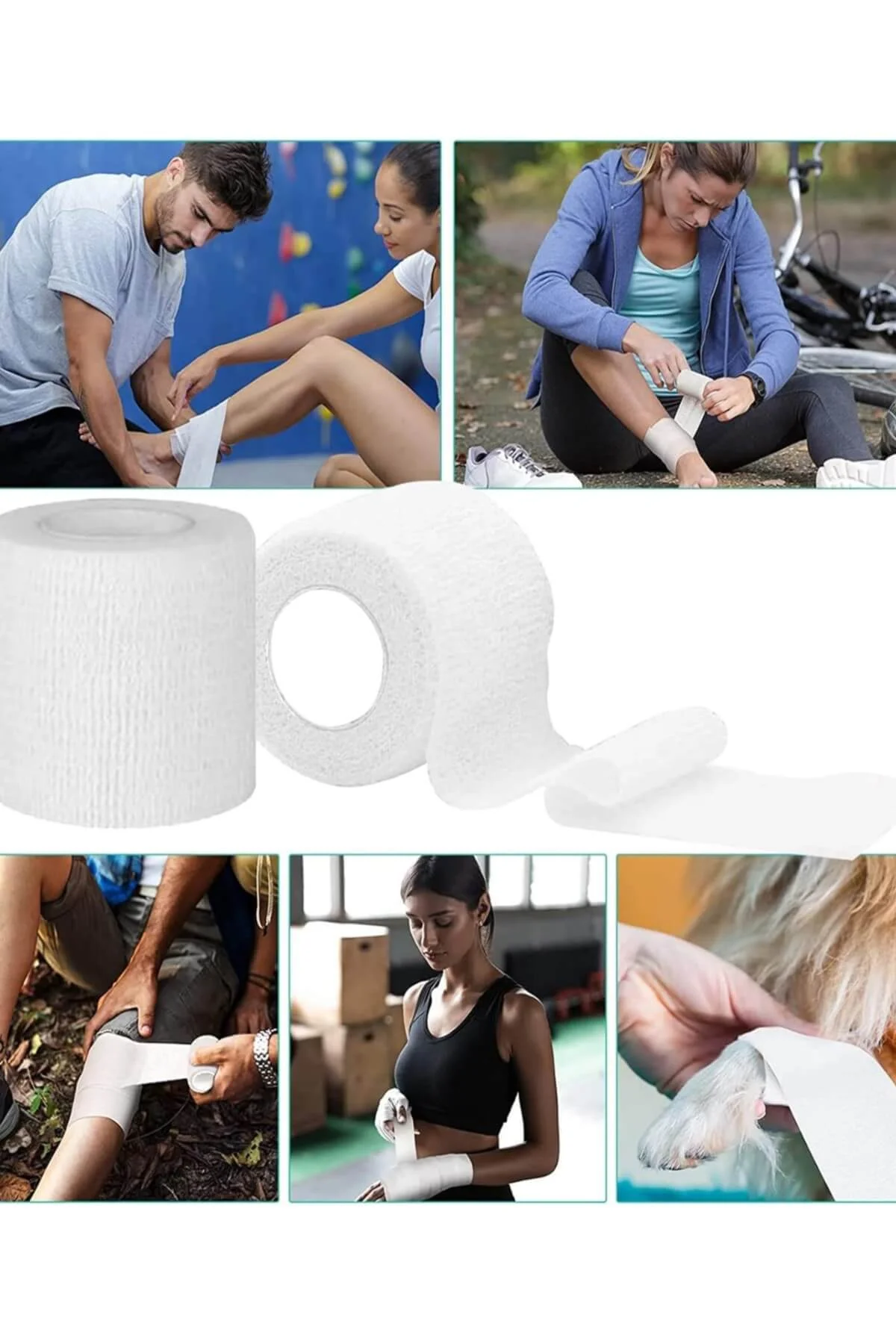 12 Adet Elastik Kendinden Yapışkanlı Koban Bandaj 5 cm - Görsel 5