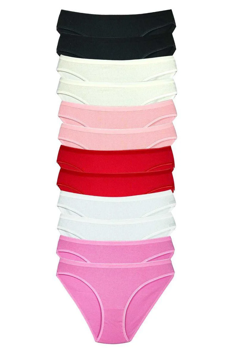 12 Adet Fitilli Pamuklu Kadın Kaşkorse Bikini Külot - Rahat ve Sağlıklı İç Giyim Fiyatı, Yorumları ve Özellikleri