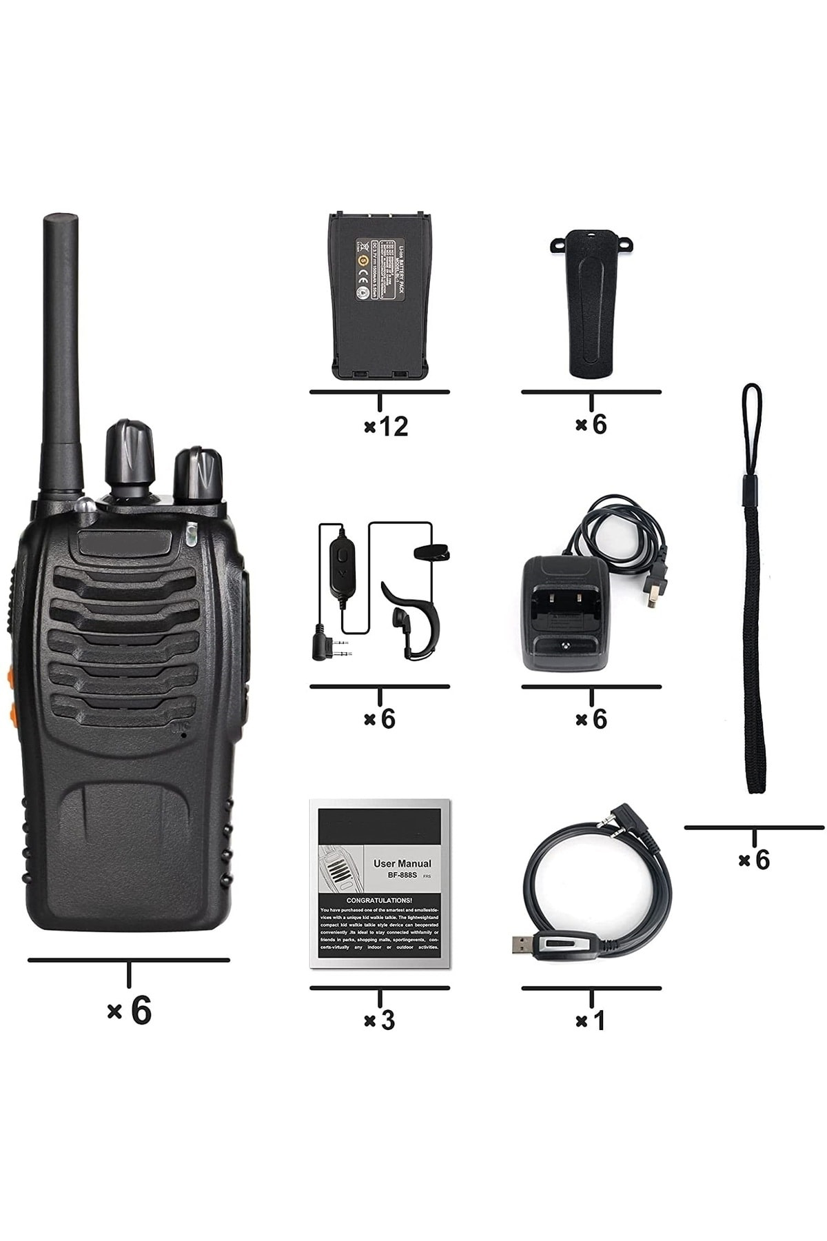 12 Adet Güvenlik Otopark Vale Otel Motel Tatil Köyü El Telsizi Ba